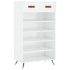 Vidaxl schoenenkast 60x35x105 cm bewerkt hout hoogglans wit