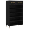 Scarpiera Vidaxx 60x35x105 cm rifinita in legno nero