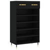 Vidaxl schoenenkast 60x35x105 cm bewerkt hout zwart