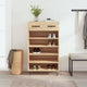 Vidaxl schoenenkast 60x35x105 cm bewerkt hout sonoma eikenkleurig