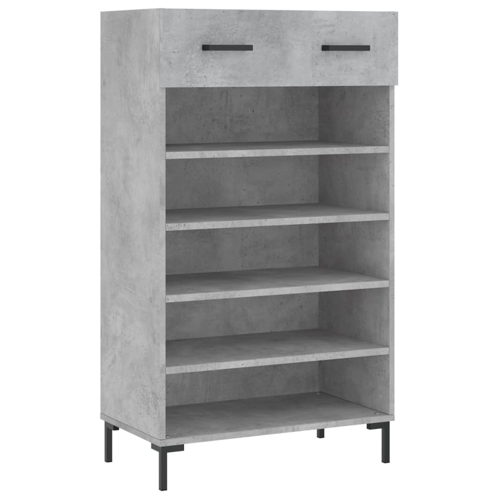 Scarpiera Vidaxx 60x35x105 cm in derivati del legno cemento grigio