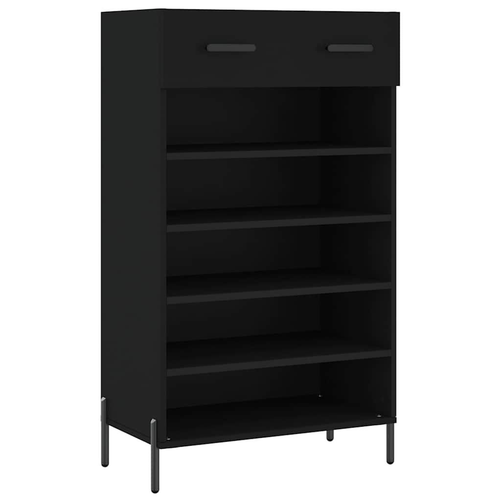 Vidaxx zapatero 60x35x105 cm acabado madera negro