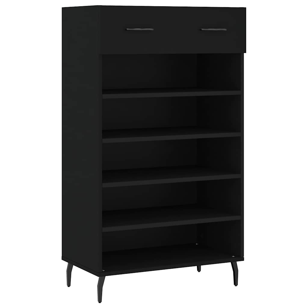 Vidaxl schoenenkast 60x35x105 cm bewerkt hout zwart