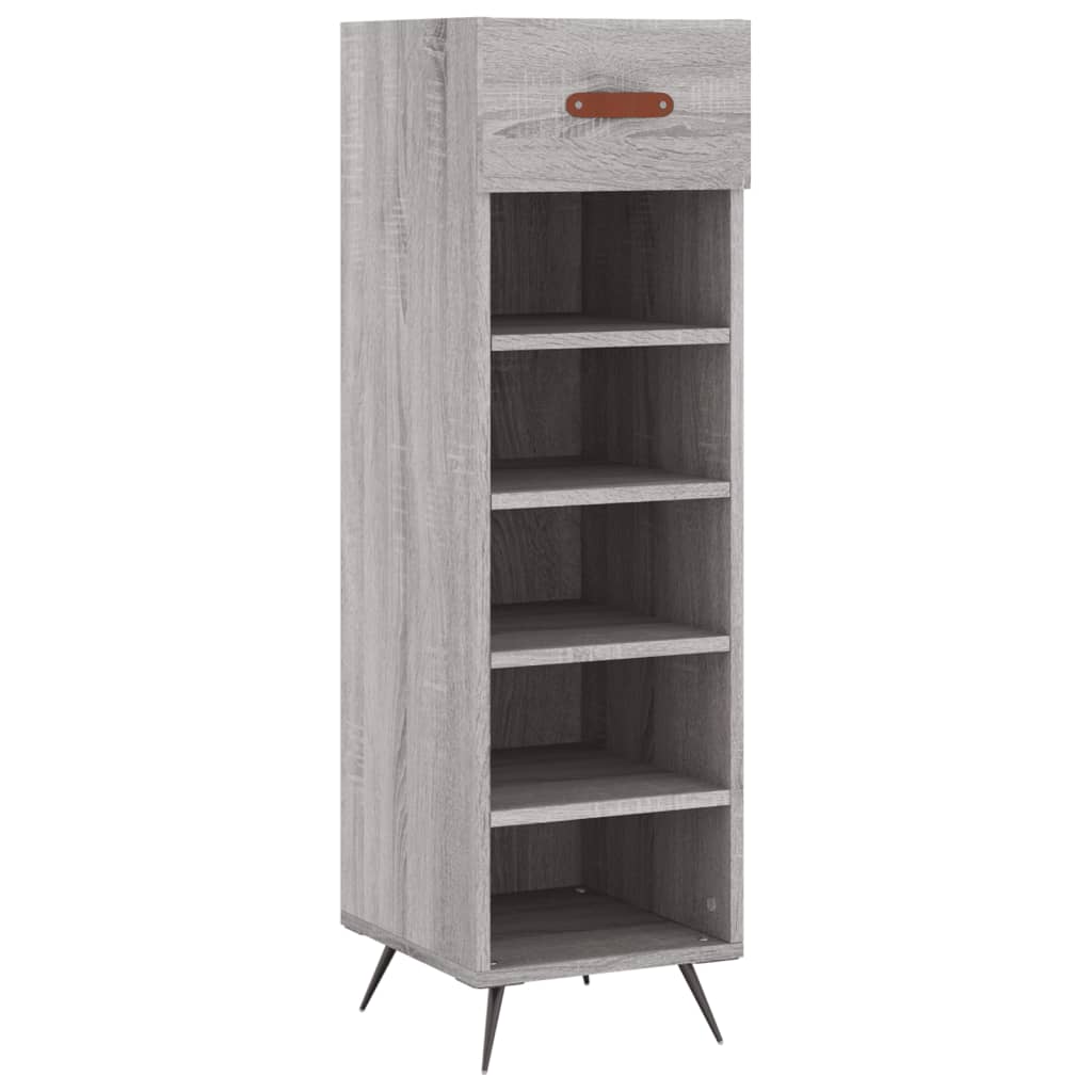 Vidaxx zapatero 30x35x105 cm madera contrachapada color roble sonoma gris
