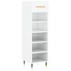 Scarpiera Vidaxx 30x35x105 cm rifinita in legno bianco lucido
