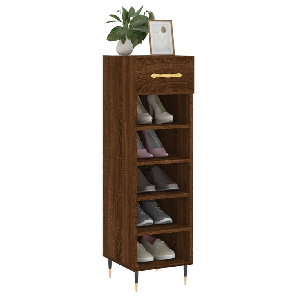 Scarpiera Vidaxx 30x35x105 cm rifinita in legno color rovere marrone