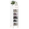 Vidaxl schoenenkast 30x35x105 cm bewerkt hout hoogglans wit