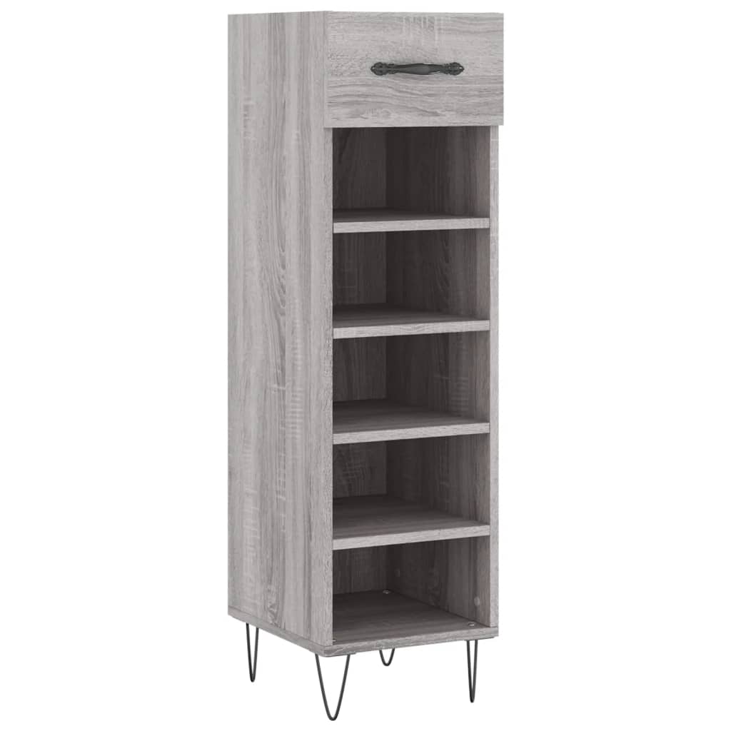 Vidaxx zapatero 30x35x105 cm madera contrachapada color roble sonoma gris
