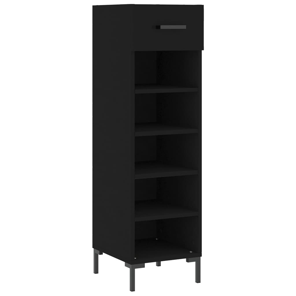 Vidaxx zapatero 30x35x105 cm acabado madera negro