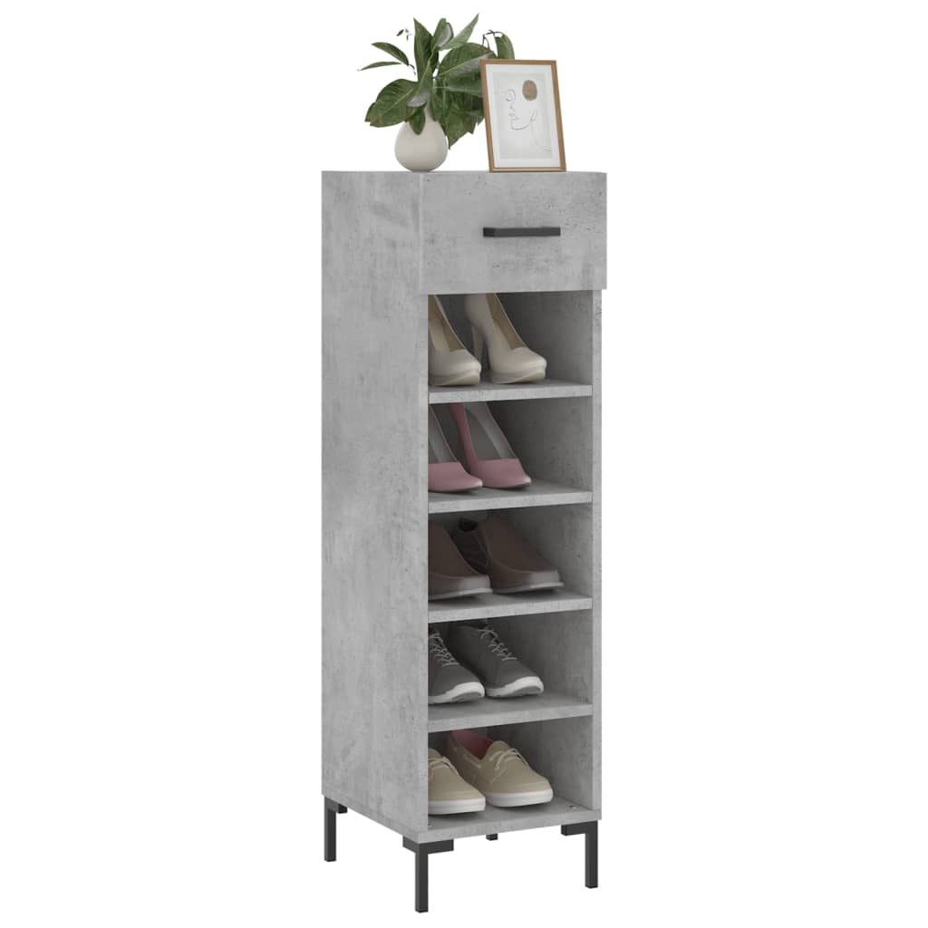 Vidaxx zapatero 30x35x105 cm madera contrachapada hormigón gris
