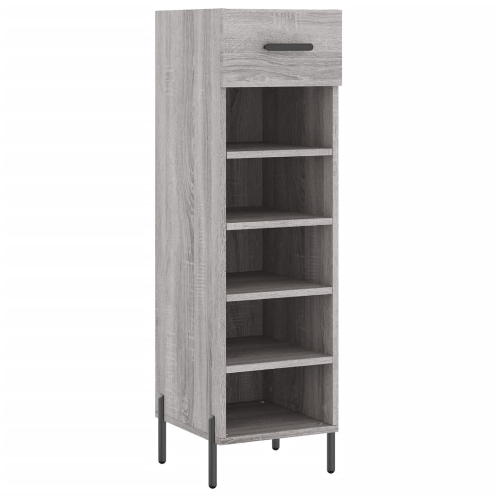 Vidaxx zapatero 30x35x105 cm madera contrachapada color roble sonoma gris