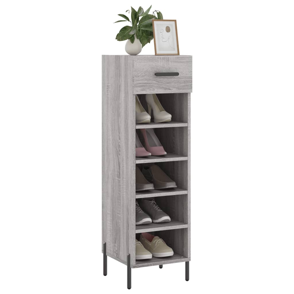 Scarpiera Vidaxx 30x35x105 cm in derivati del legno color rovere Sonoma grigio