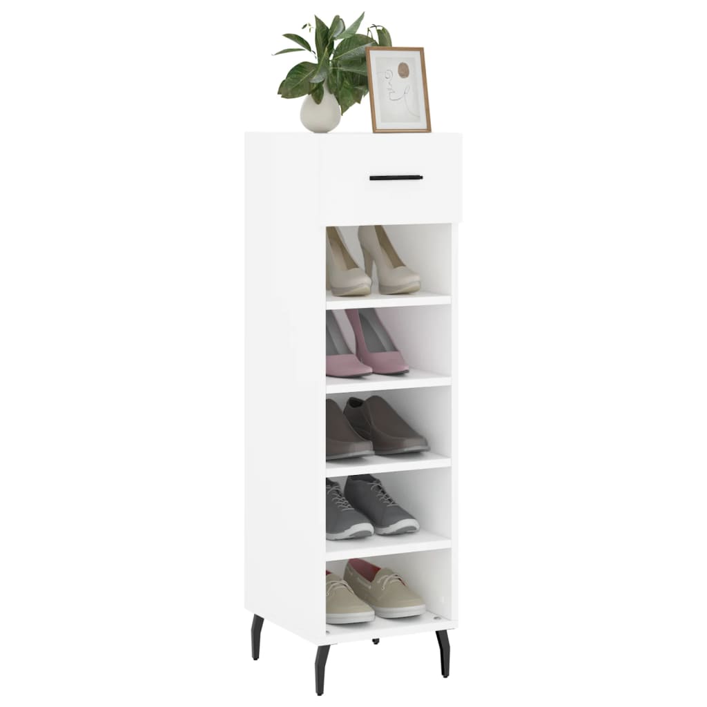 Scarpiera Vidaxx 30x35x105 cm in derivati del legno bianco