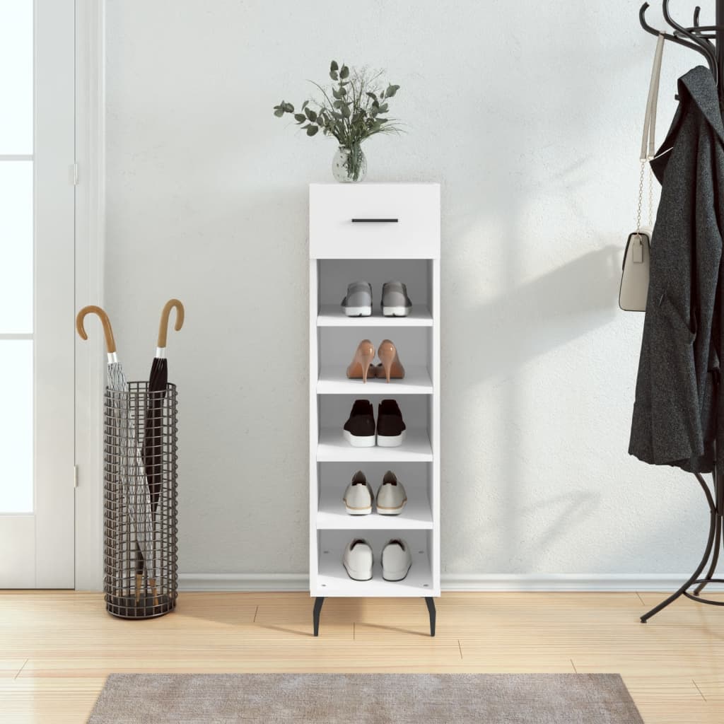 Scarpiera Vidaxx 30x35x105 cm in derivati del legno bianco