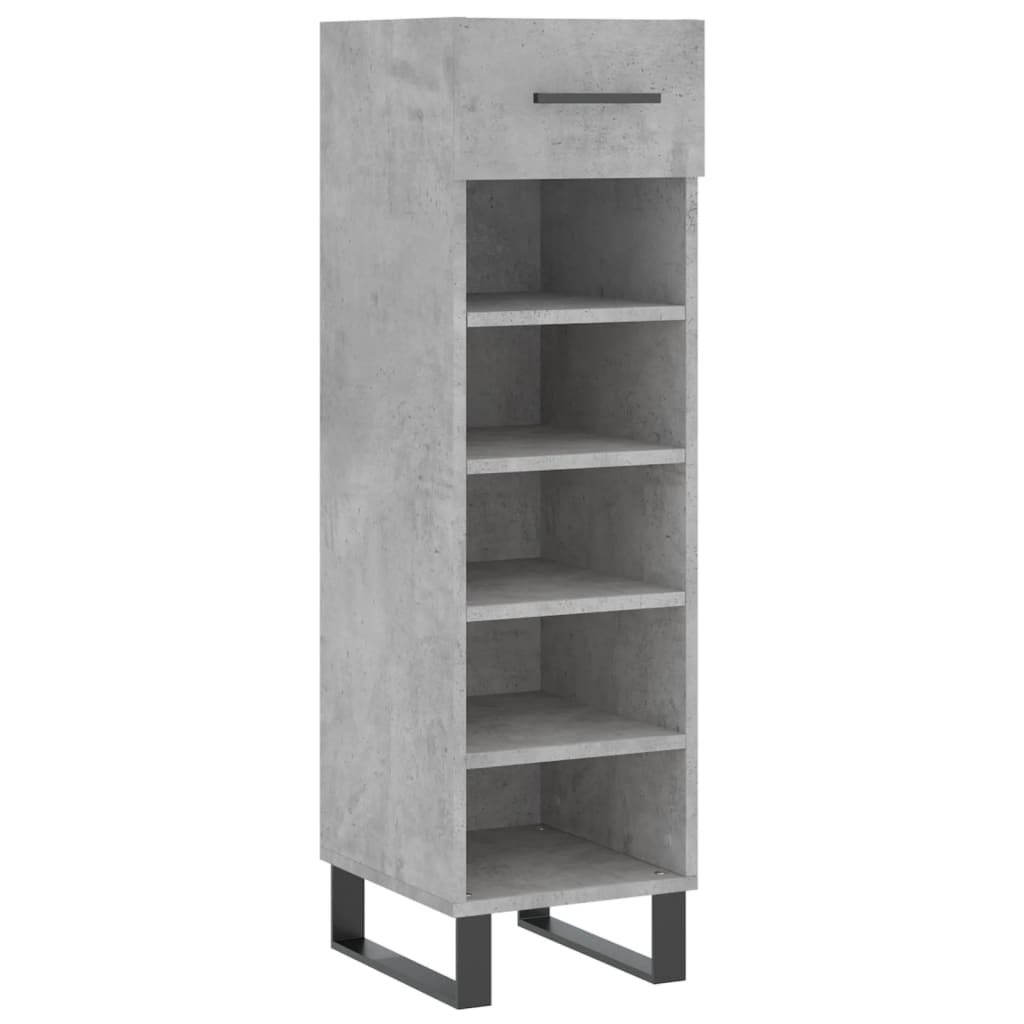 Vidaxx zapatero 30x35x105 cm madera contrachapada hormigón gris