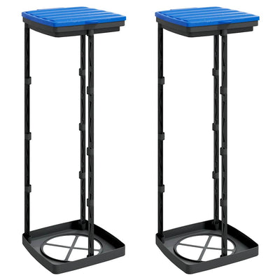 Thoug di garbage Vidaxl 2 pezzi 120 L pp nero e blu