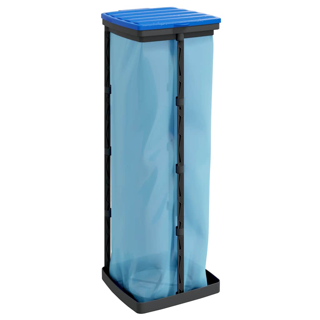 Thoug di garbage Vidaxl 2 pezzi 120 L pp nero e blu