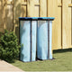Thoug di garbage Vidaxl 2 pezzi 120 L pp nero e blu