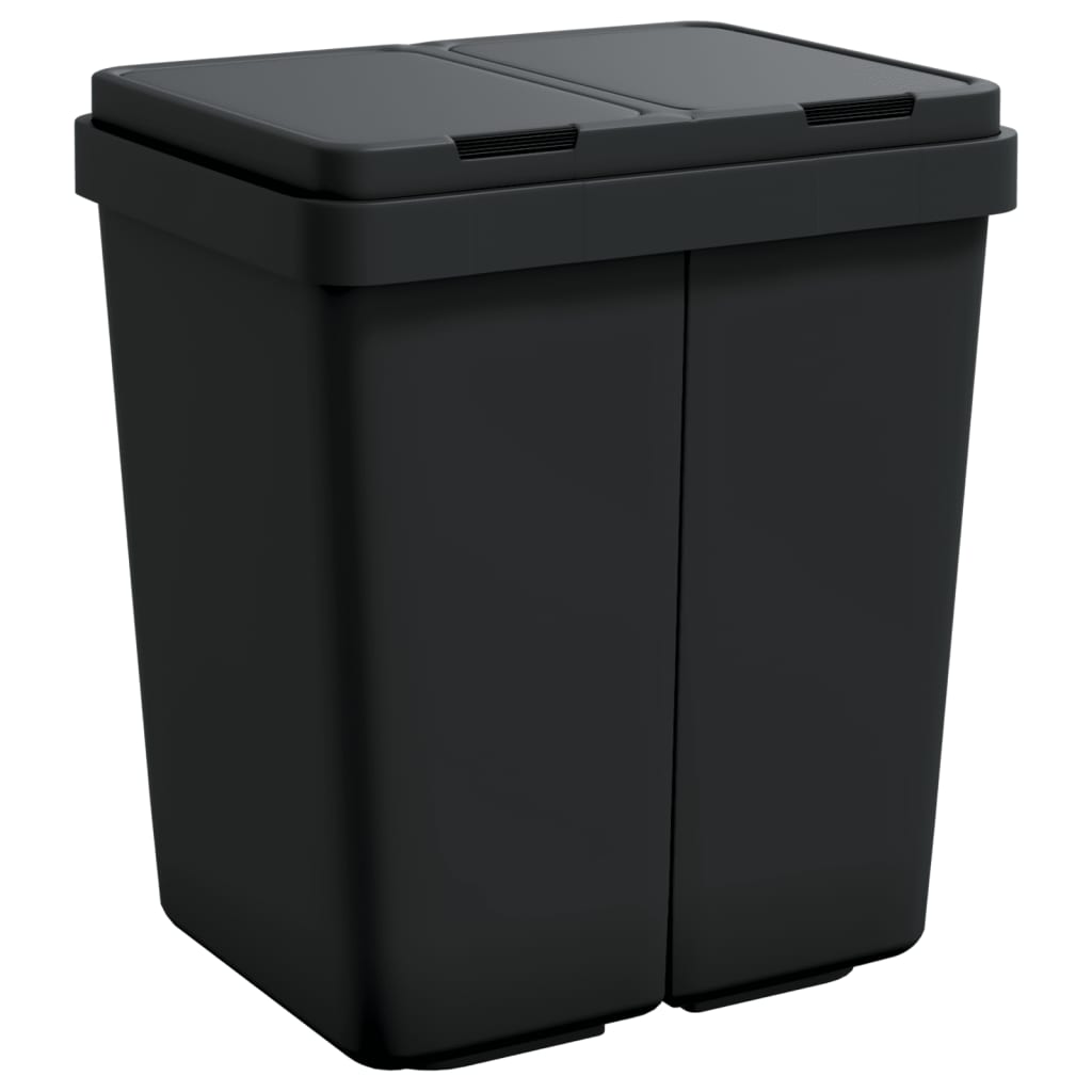 Vidaxl Double Garbage Can 2x25 L Antracite -Colored