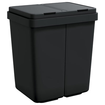 Vidaxl Double Garbage Can 2x25 L Antracite -Colored
