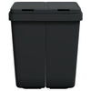 Vidaxl Double Garbage Can 2x25 L Antracite -Colored