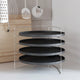 Vidaxl Pizza pans 4 st with rack Ø 28 cm steel