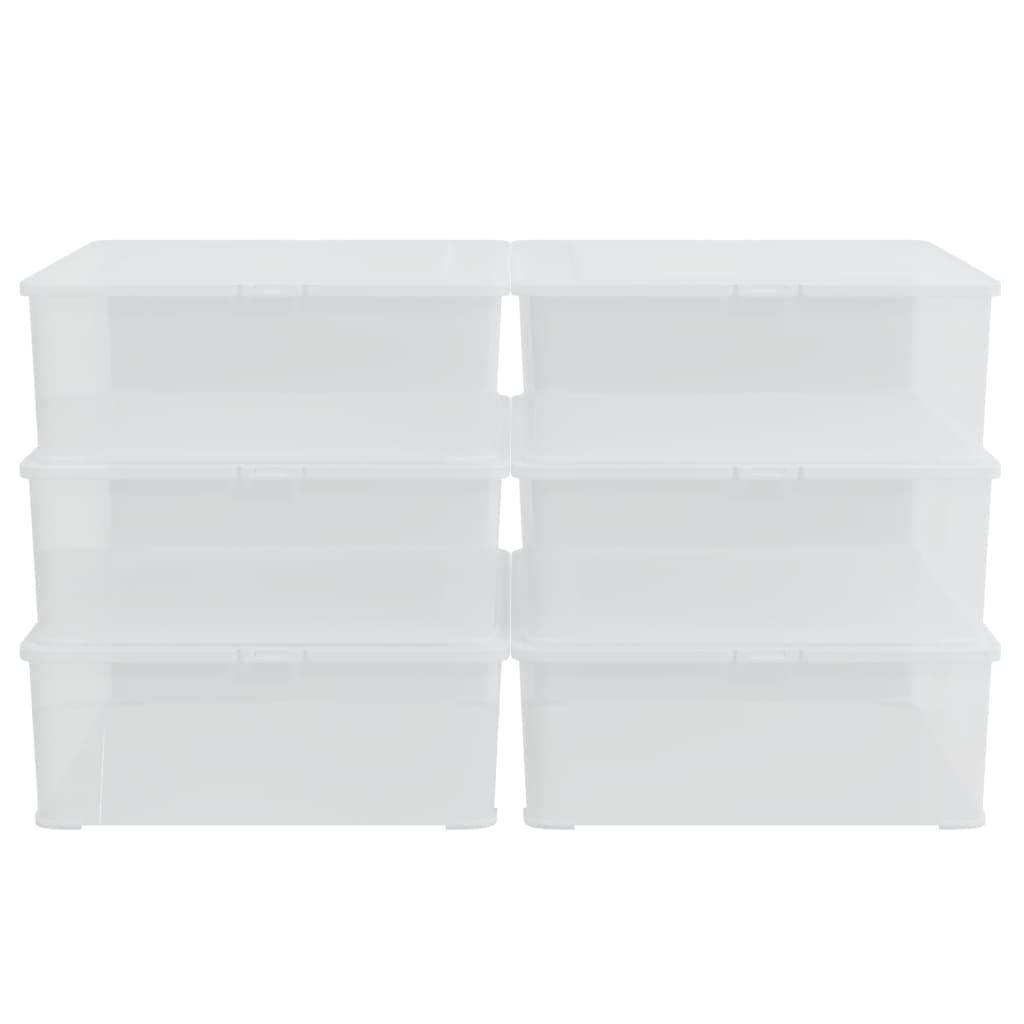 Cajas de almacenamiento de Vidaxl plástico 6 st apilable 5 l