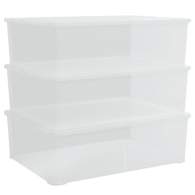 Cajas de almacenamiento de Vidaxl plástico 3 st apilable 25 l