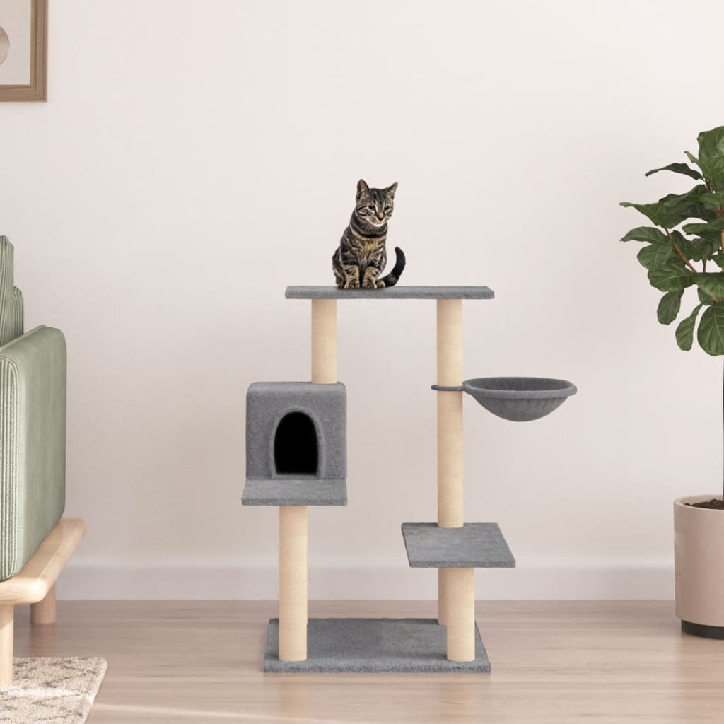 Vidaxl Cat Furniture con graffi di sisal 82,5 cm grigio chiaro