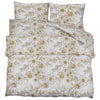 Vidaxl nudor overray set 225x220 cm algodón blanco y marrón