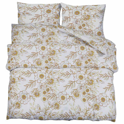 Vidaxl Duvet Superay Set 225x220 cm Cotone White and Brown