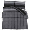 Vidaxl nuvial overray set 240x220 cm de algodón gris oscuro