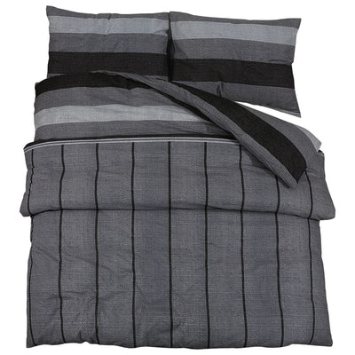 Vidaxl Duvet Sumpay set 240x220 cm di cotone grigio scuro