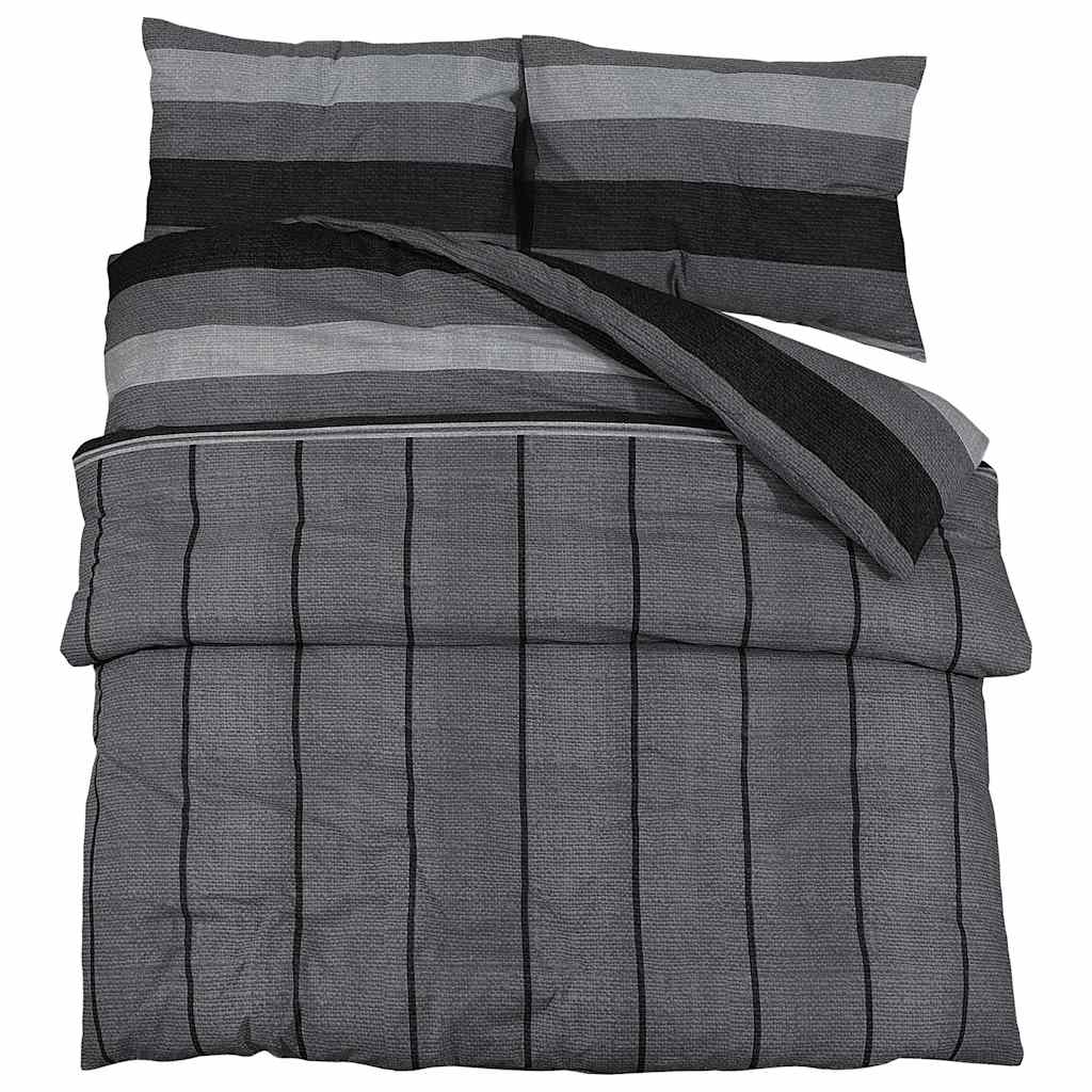 Vidaxl nuvial overray set 220x240 cm algodón gris oscuro