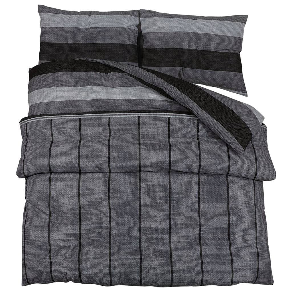 Vidaxl nuvial overray set 135x200 cm de algodón gris oscuro
