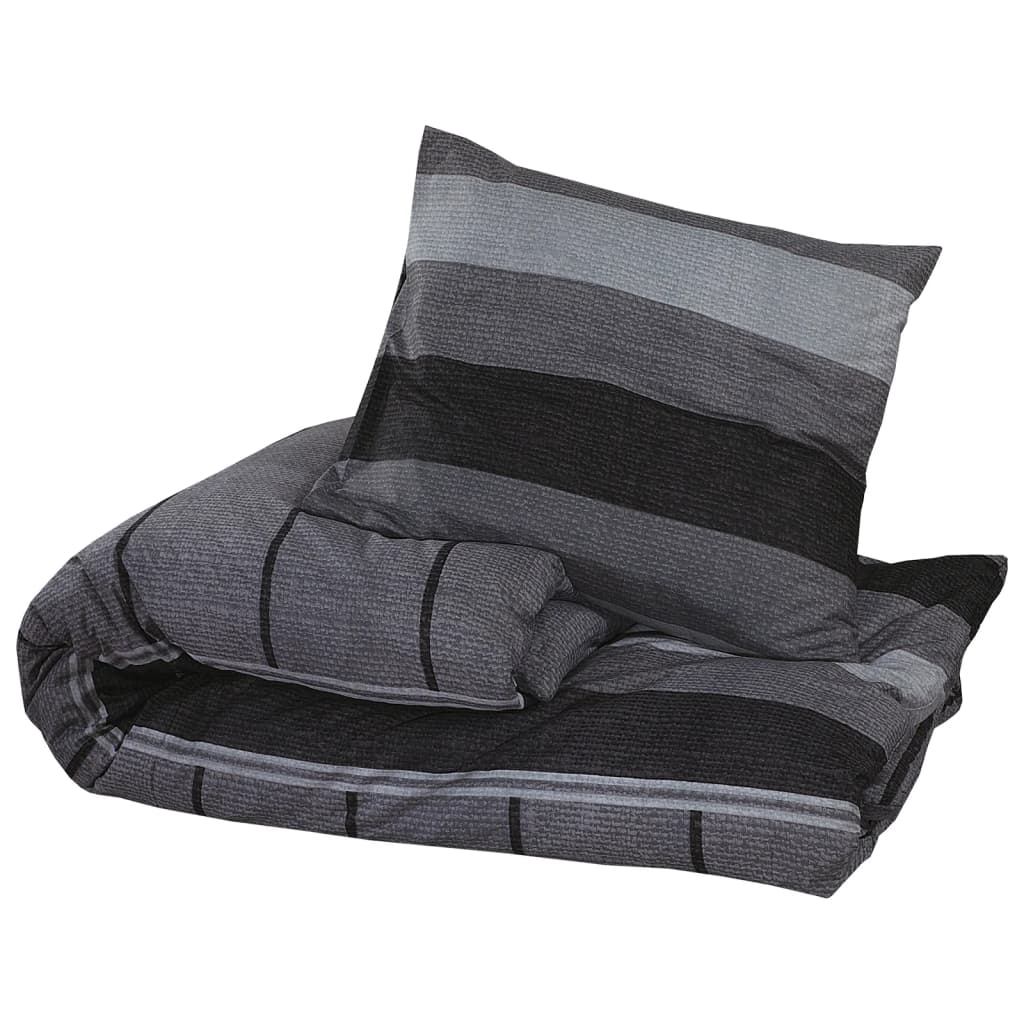 Vidaxl nuvial overray set 135x200 cm de algodón gris oscuro
