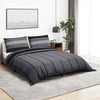 Vidaxl nuvial overray set 135x200 cm de algodón gris oscuro
