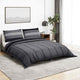 Vidaxl nuvial overray set 135x200 cm de algodón gris oscuro