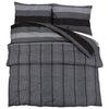 Set de cruce de edredón de Vidaxl 155x220 cm Algodón gris oscuro
