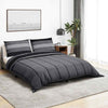 Set de cruce de edredón de Vidaxl 155x220 cm Algodón gris oscuro