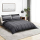 Set de cruce de edredón de Vidaxl 155x220 cm Algodón gris oscuro