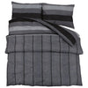 Vidaxl nuvial overray set 200x200 cm de algodón gris oscuro