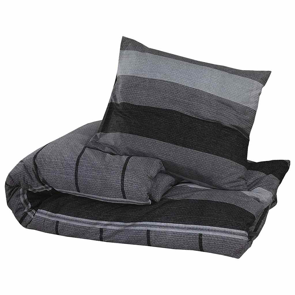 Vidaxl nuvial overray set 200x200 cm de algodón gris oscuro
