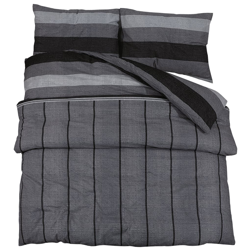 Vidaxl nuvial overray set 260x220 cm de algodón gris oscuro