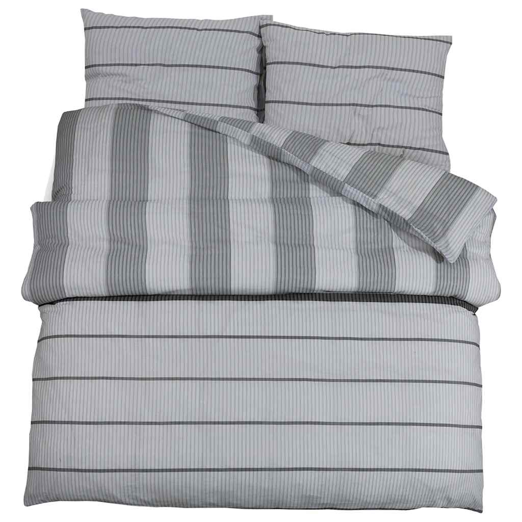 Set de cruce de edredón Vidaxl 240x220 cm de algodón gris