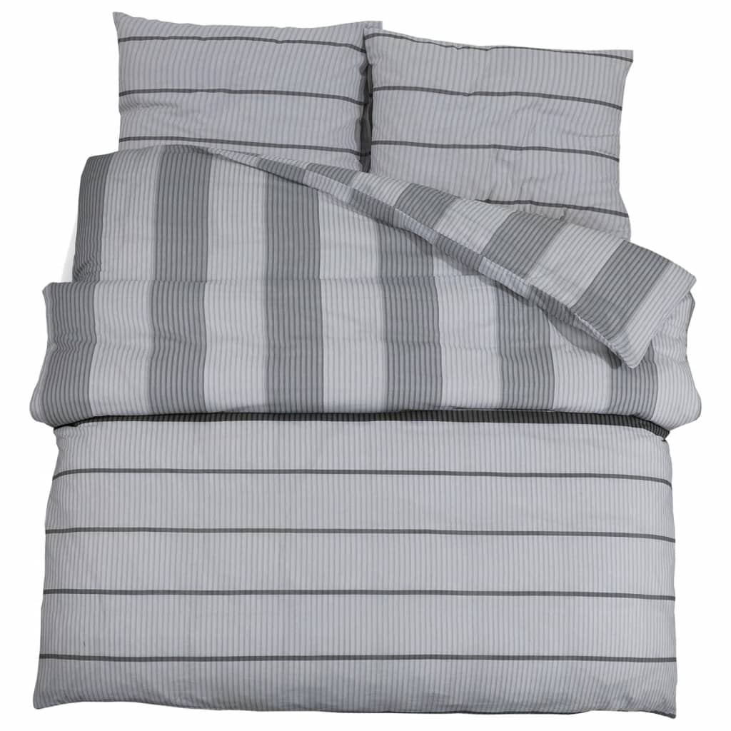 Vidaxl Duvet Sumpay set 220x240 cm di cotone grigio