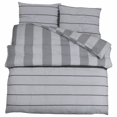 Vidaxl Duvet Superay Set 260x240 cm Grigio cotone