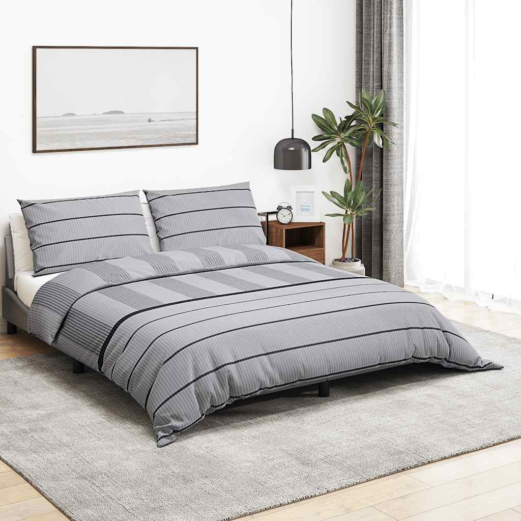 Vidaxl nuvial overray set 260x240 cm de algodón gris