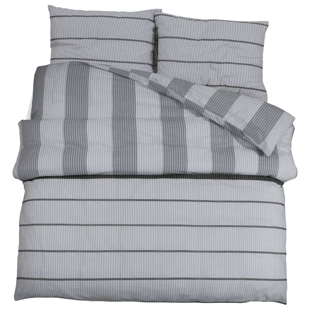 Vidaxl nuvial overray set 135x200 cm de algodón gris