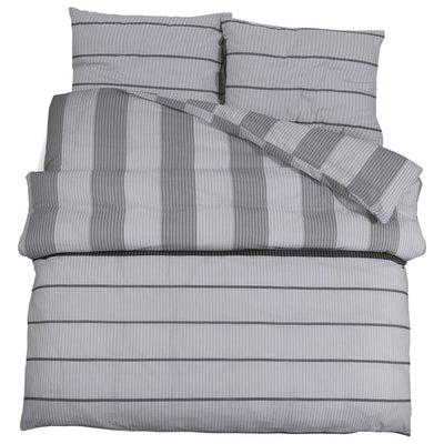 Vidaxl Duvet Crossing Set set 155x220 cm di cotone grigio